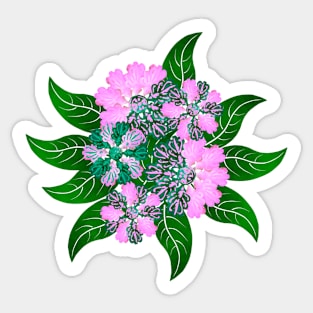 Pink Floral Decoration Dream Love Sticker